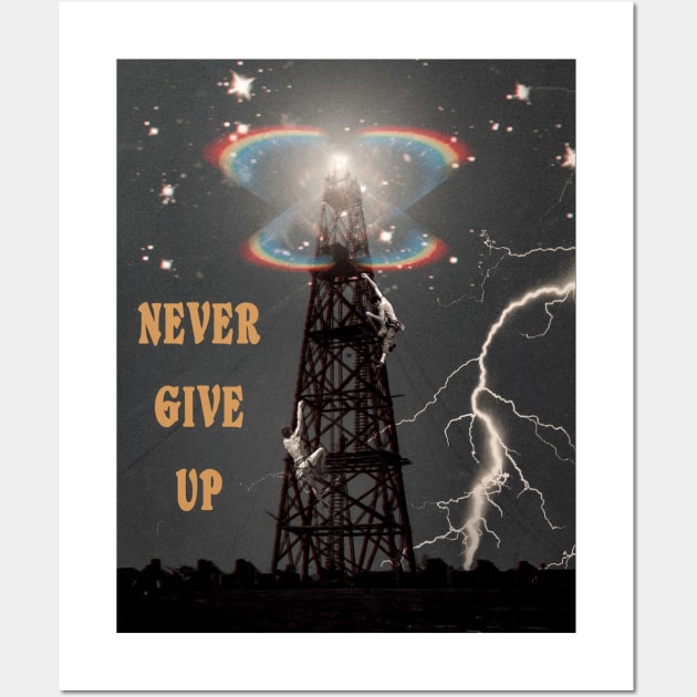 Never give up Wall Art by Aephicles